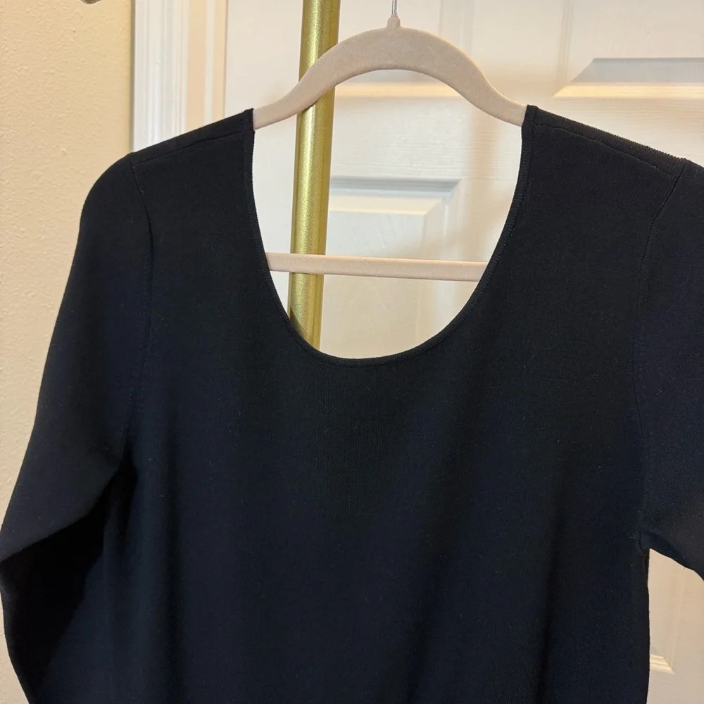 Tory Burch Florence scoop back black sweater dress - Picture 6 of 13